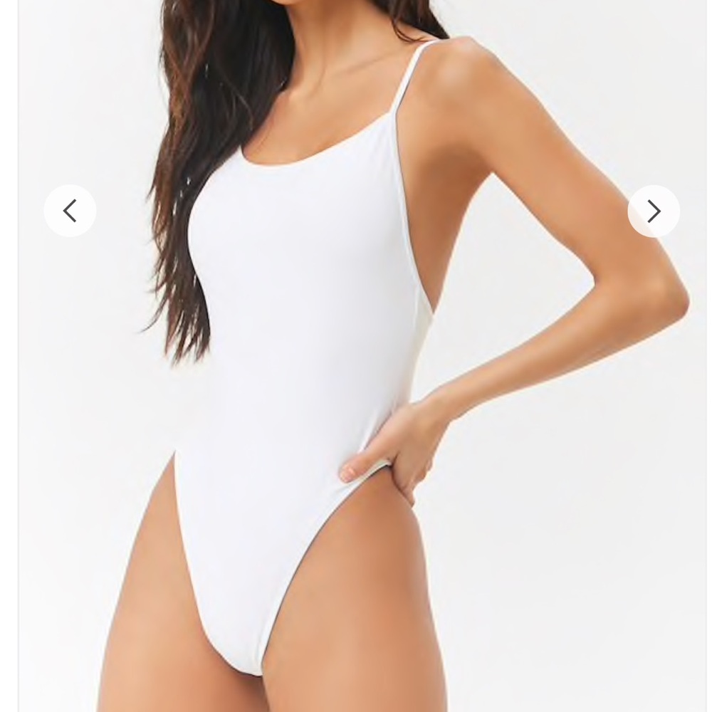 Forever 21 white one piece bathing suit